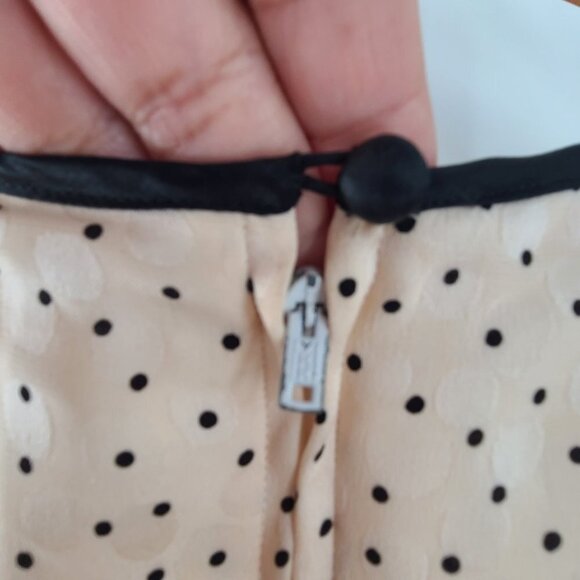 Vintage Jack Mulqueen Collectibles 100% Silk Dress Made in Korea SZ‎ 4 Polka dot - Picture 9 of 16